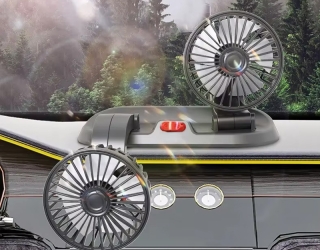 Car cigarette lighter dual fan8001