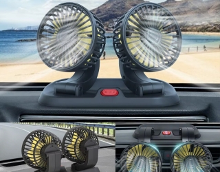 Car cigarette lighter dual fan8002
