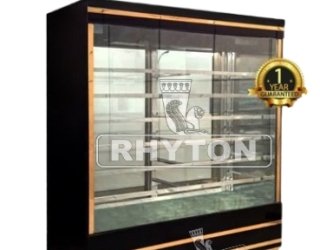 یخچال قنادی ایستاده دو طرف شیشه(ریتون شاپ)ویترینی ازهرزاویه برای طراوت شیرینی ها