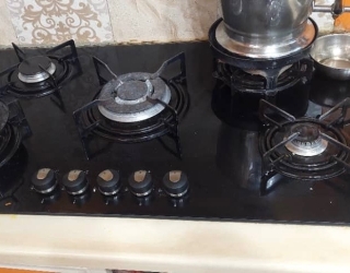 گاز روميزي شيشه اب