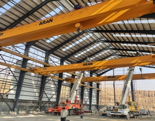 30ton double girder جرثقیل سقفی آران باخ