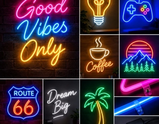 طراحی و ساخت تابلو نئون LED و نئون فلکسی
