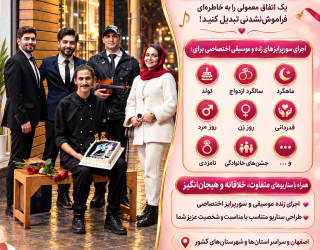 گروه موسیقی سورپرایز حضوری در اصفهان و سراسر کشور ، سوپرایز تلفنی و ..