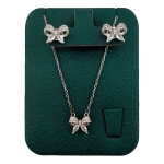 Silver-bow-jewelry-set