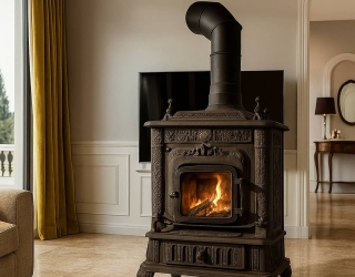 بخاری هیزمی یا گازی مدل 101 کلاسیک 
