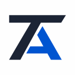Geometric Navy and Blue TA Monogram