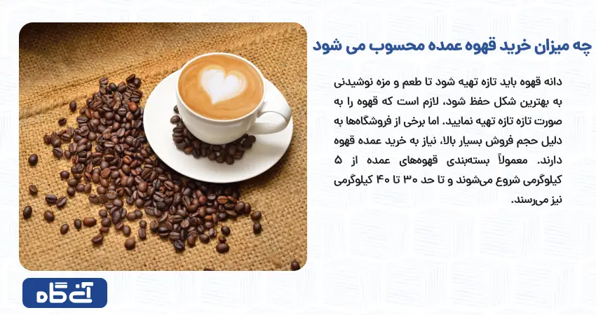 چه میزان خرید قهوه عمده محسوب می شود