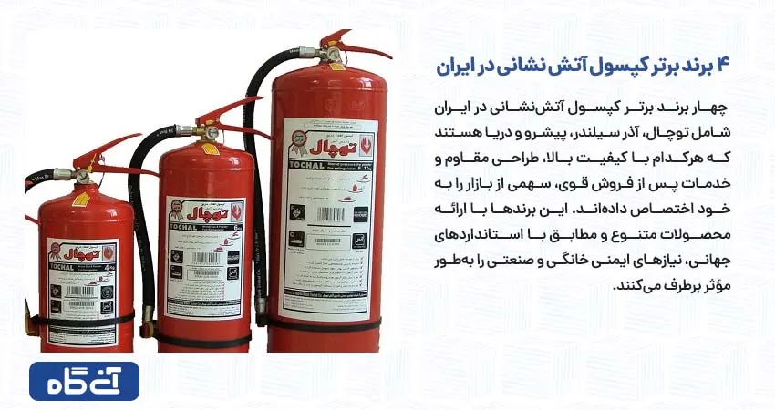4 برند برتر کپسول آتش نشانی در ایران