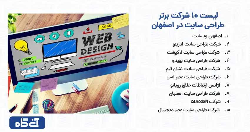 لیست 10 شرکت برتر طراحی سایت در اصفهان