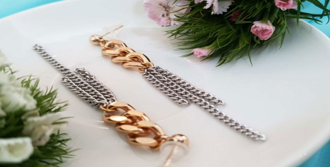 گوشواره آویزی زنانه ژوپینگ کد S1AAC-12-1