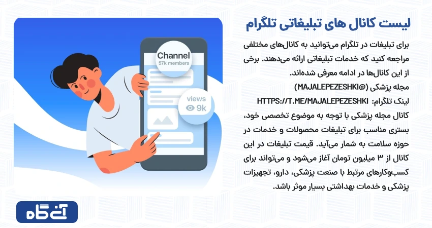لیست کانال های تبلیغاتی تلگرام