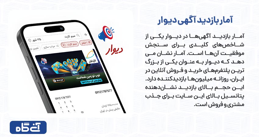 آمار بازدید آگهی دیوار