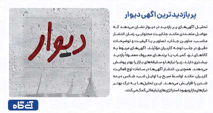 پر بازدید ترین اگهی دیوار