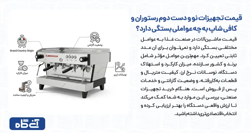 قیمت تجهیزات نو و دست دوم رستوران و کافی شاپ به چه عواملی بستگی دارد؟