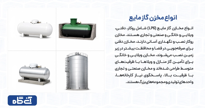 انواع مخزن گاز مایع