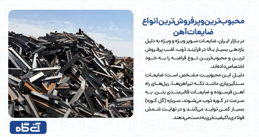 محبوب‌ترین و پرفروش‌ترین انواع ضایعات آهن