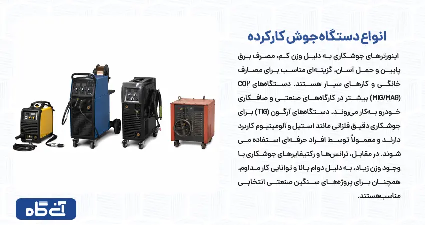 انواع دستگاه جوش کارکرده